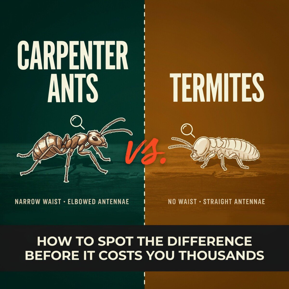 Carpenter Ants vs. Termites: How to Spot the Difference Before It Costs You Thousands