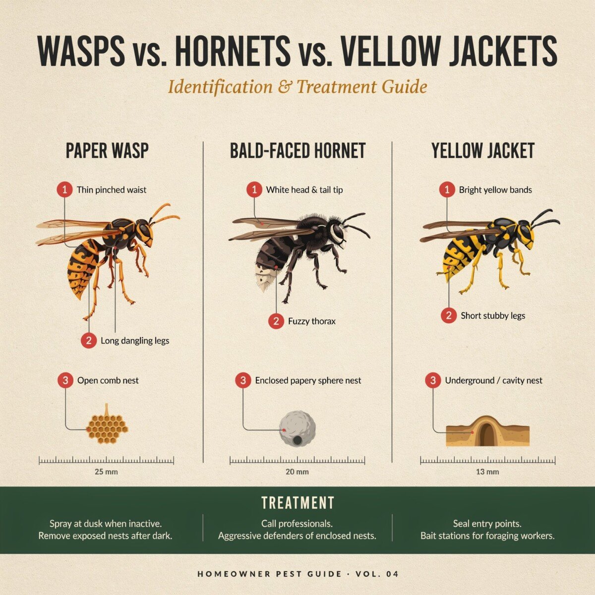 Wasps vs Hornets vs Yellow Jackets: ID & Treatment Guide