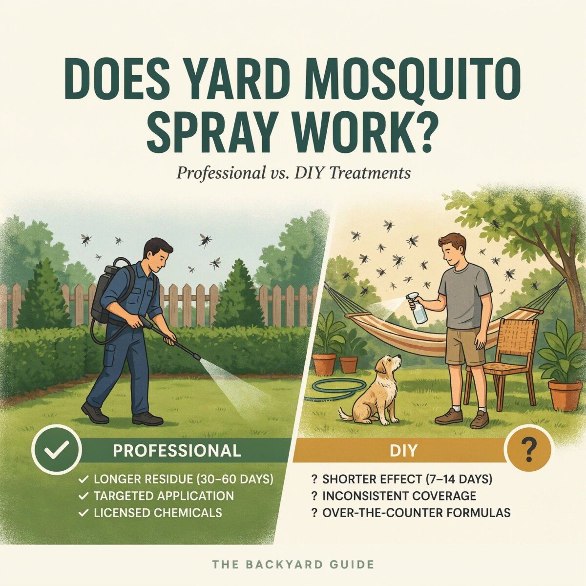 Does Yard Mosquito Spray Work? Professional vs. DIY Treatments (2026 Guide for US Homeowners)