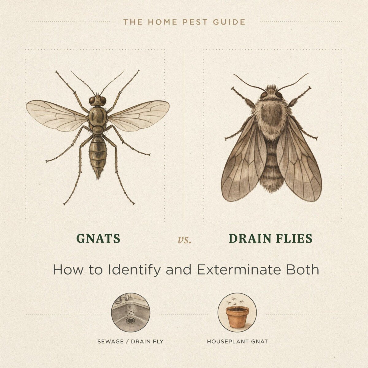 Gnats vs. Drain Flies: How to Identify and Exterminate Both